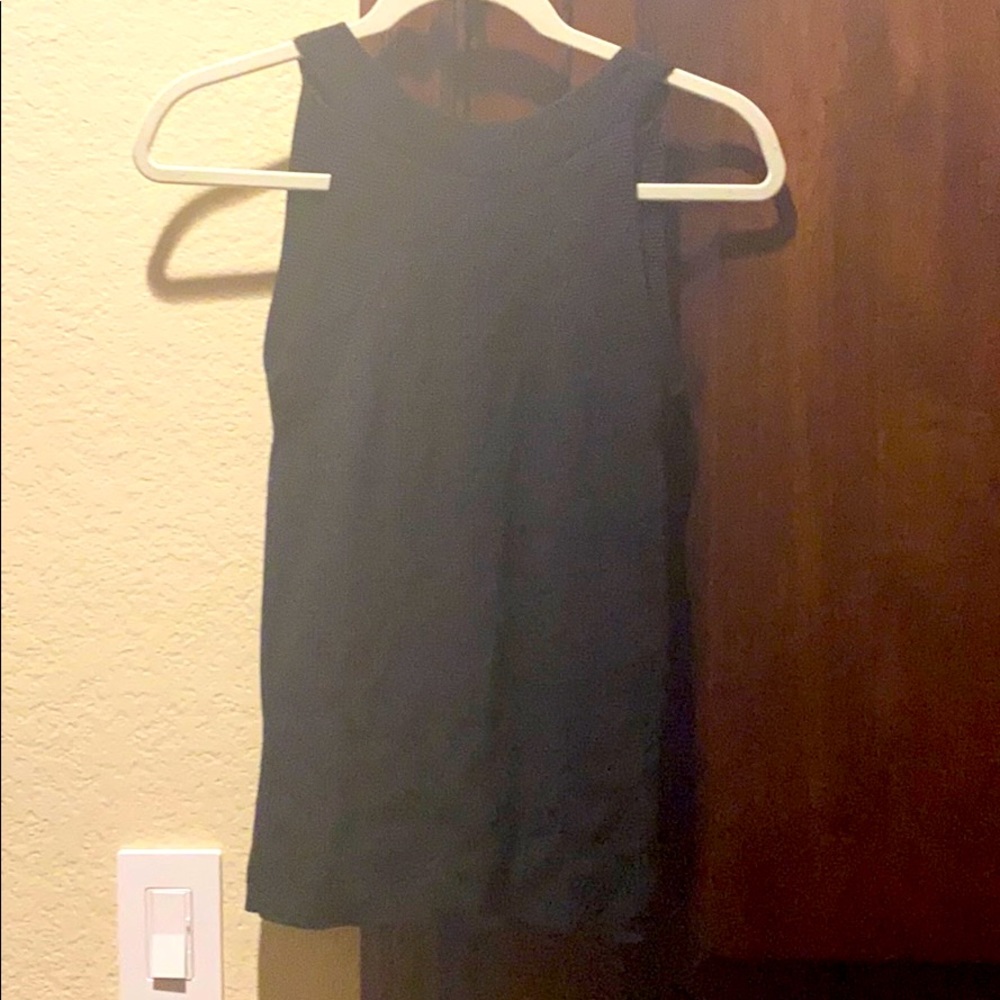 Ann Taylor Black Tank with back neck tie